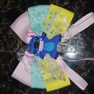 Handcrafted rainbow stitch Hair clip